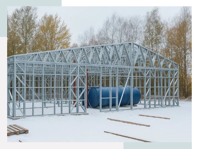 Металлические ангары в Киселёвске